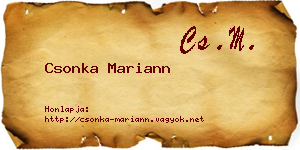 Csonka Mariann névjegykártya